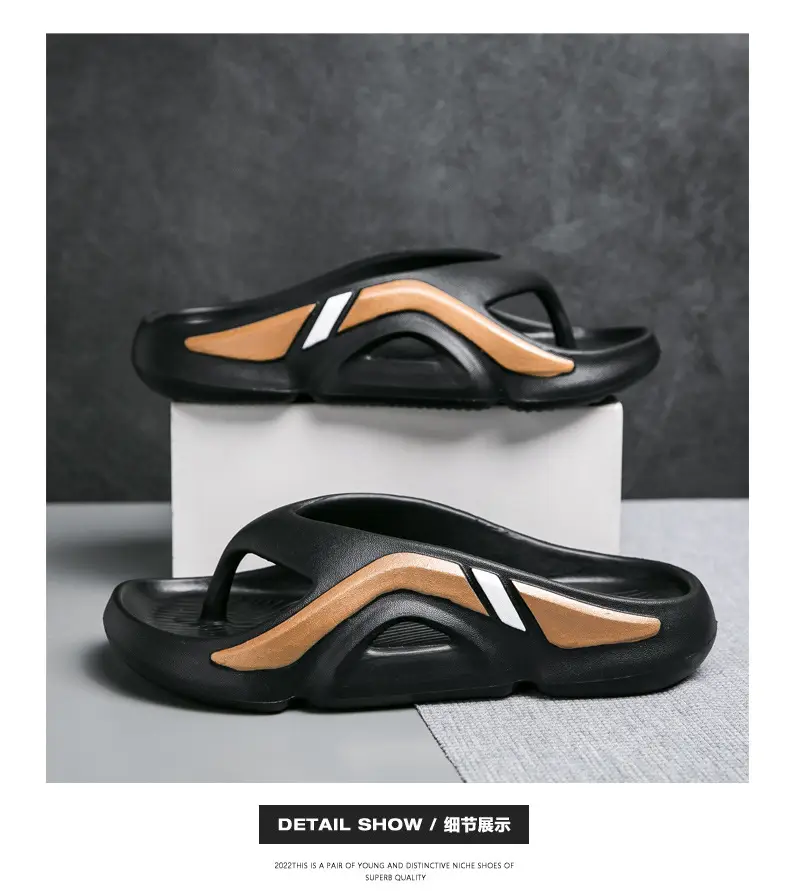 2023 Summer new slippers men's outro fashion casual men's flip-flops wholesale beach flip-flops — feature 3