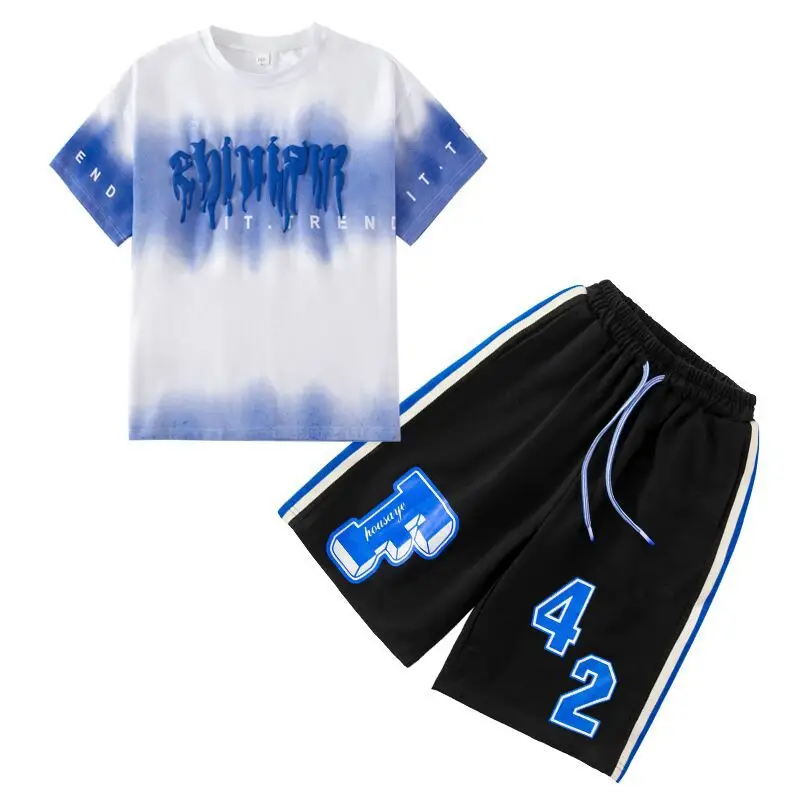 Kids Boys Blue Tie Dye Summer Suit 2025 Medium to XL - Image 13