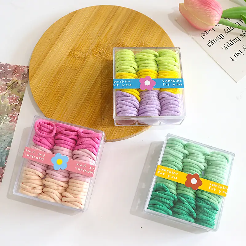 Korean Candy Color Thumb Rings for Girls Hair Rubber Band - Image 9