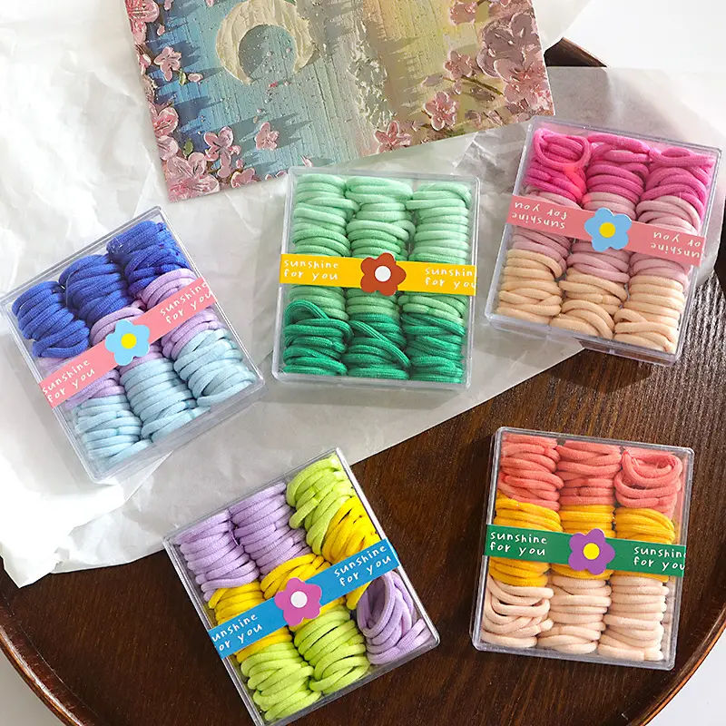 Korean Candy Color Thumb Rings for Girls Hair Rubber Band - Image 10
