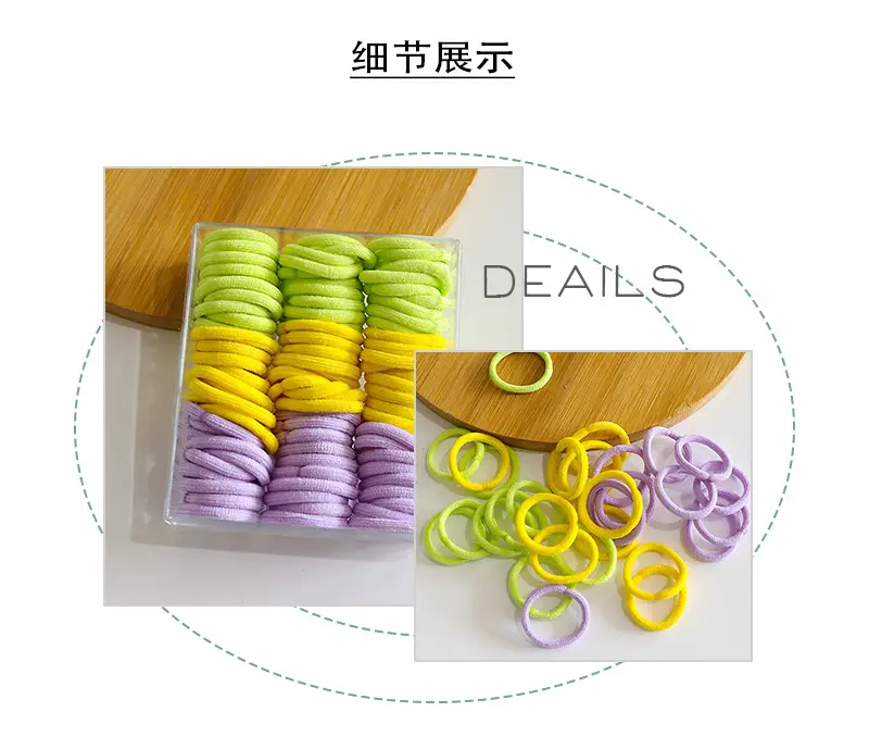 Korean Candy Color Thumb Rings for Girls Hair Rubber Band — feature 6