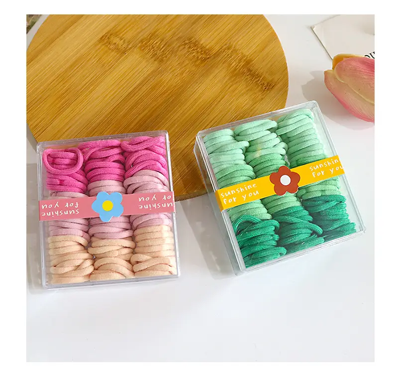Korean Candy Color Thumb Rings for Girls Hair Rubber Band — feature 9