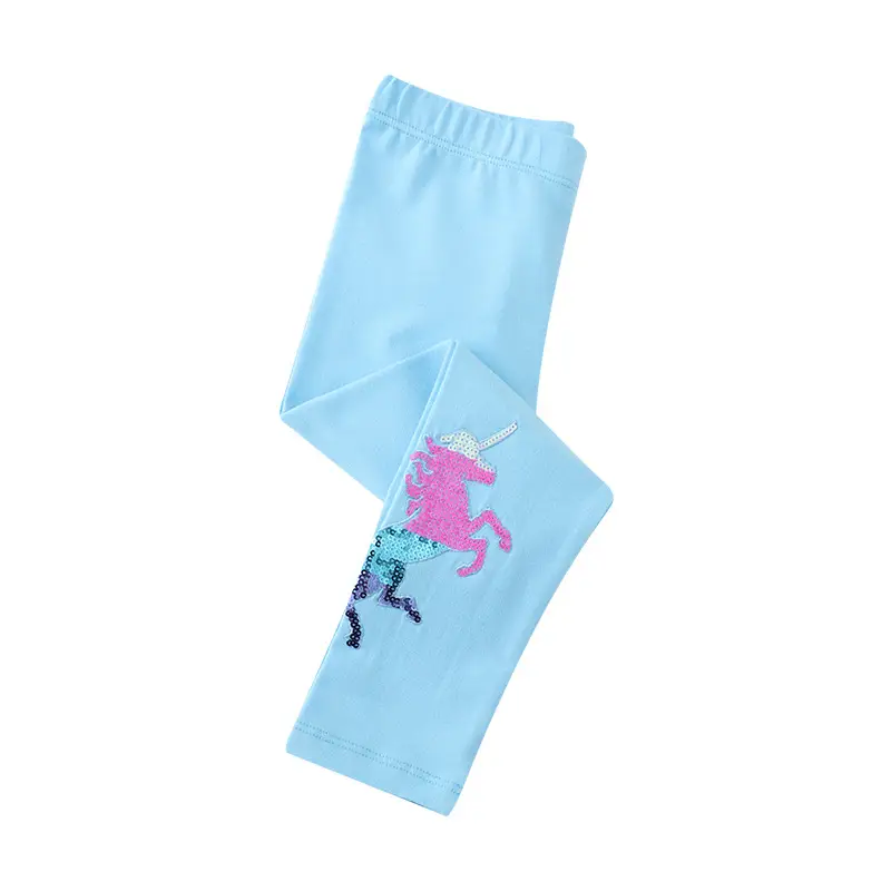Girls Unicorn Leggings Light Blue 2026 New Style - Image 3