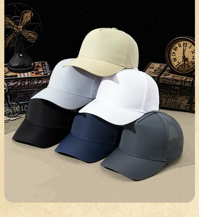 Men's Black Mesh Sun Hat Truck Driver Waterproof Cap — feature 19