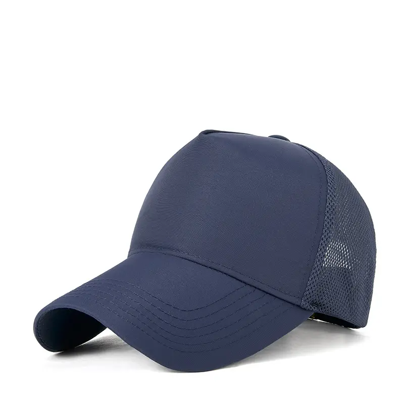 Men's Black Mesh Sun Hat Truck Driver Waterproof Cap