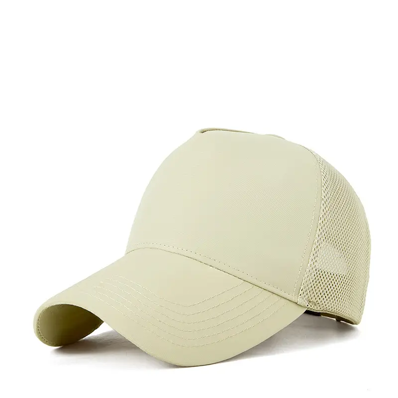 Men's Black Mesh Sun Hat Truck Driver Waterproof Cap
