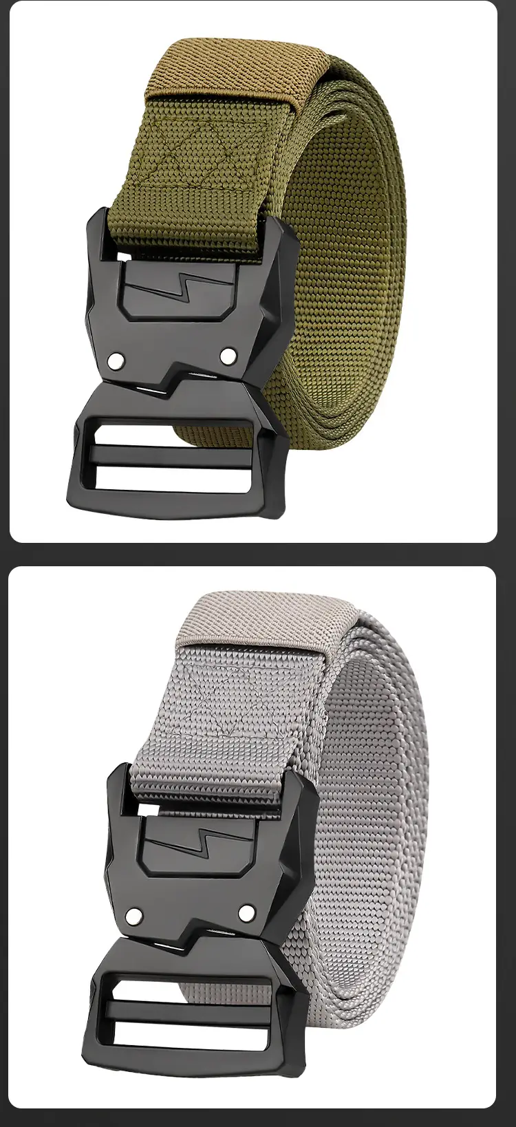3.8cm Tactical Belt Buckle Men's Quick Release Nylon Belt β feature 12