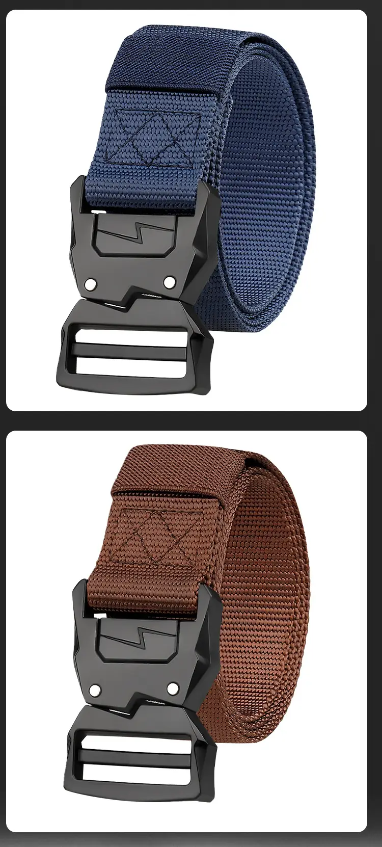 3.8cm Tactical Belt Buckle Men's Quick Release Nylon Belt β feature 13