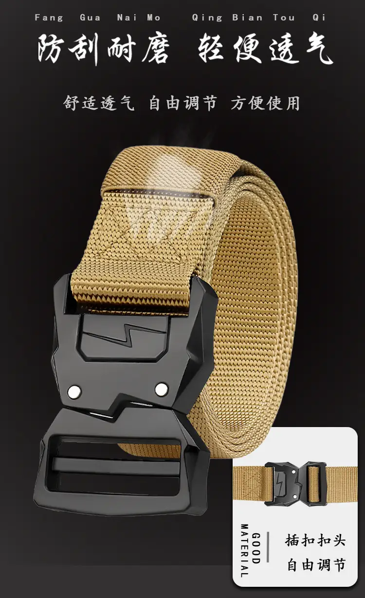 3.8cm Tactical Belt Buckle Men's Quick Release Nylon Belt β feature 5