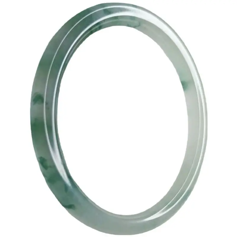 Thin Round Jade Bracelet Green Myanmar Ice Water-permeable - Image 5