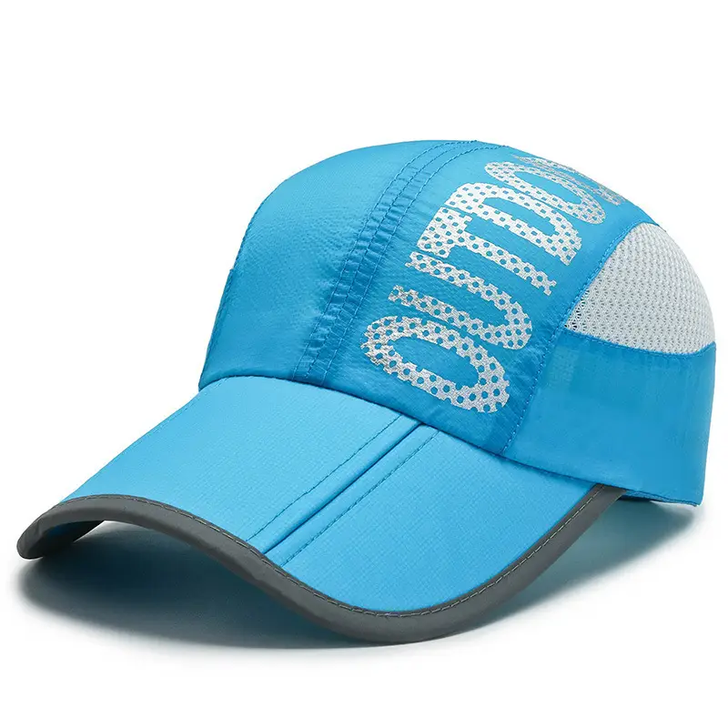 Gray Embroidered Sun Hat for Men