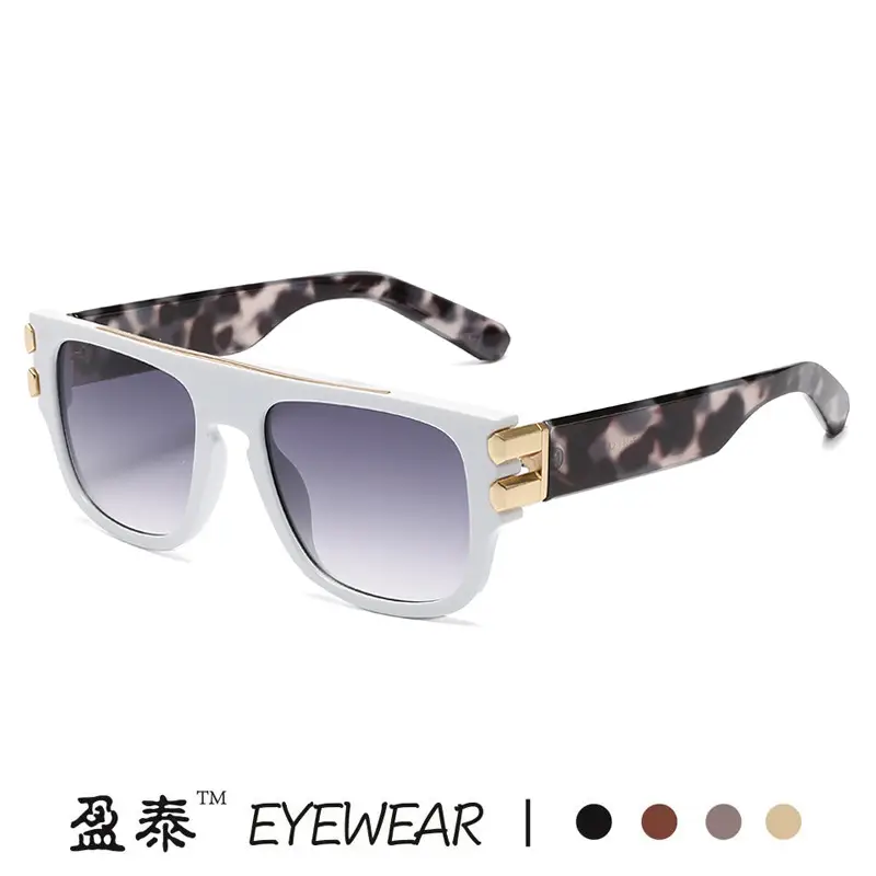 New Fashion Men's Box Sunglasses Brown Gradient - Image 11
