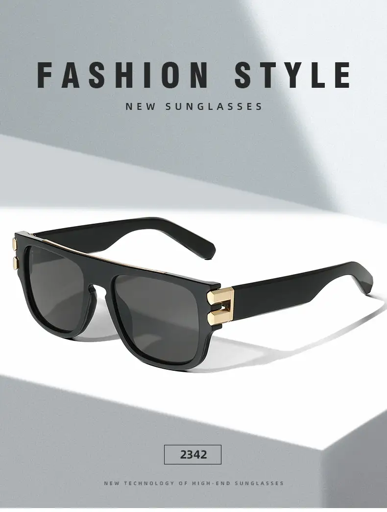 New Fashion Men's Box Sunglasses Brown Gradient — feature 11