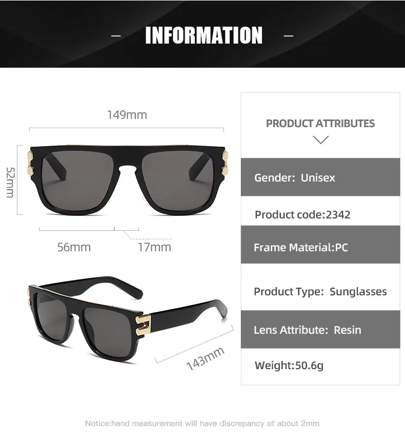 New Fashion Men's Box Sunglasses Brown Gradient — feature 12