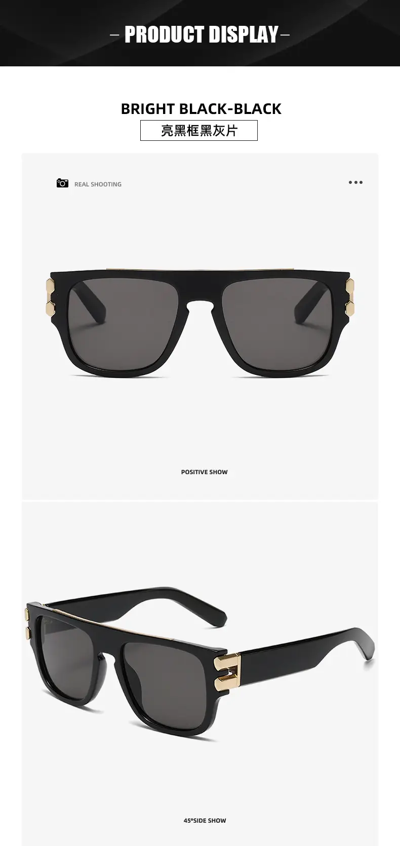 New Fashion Men's Box Sunglasses Brown Gradient — feature 14
