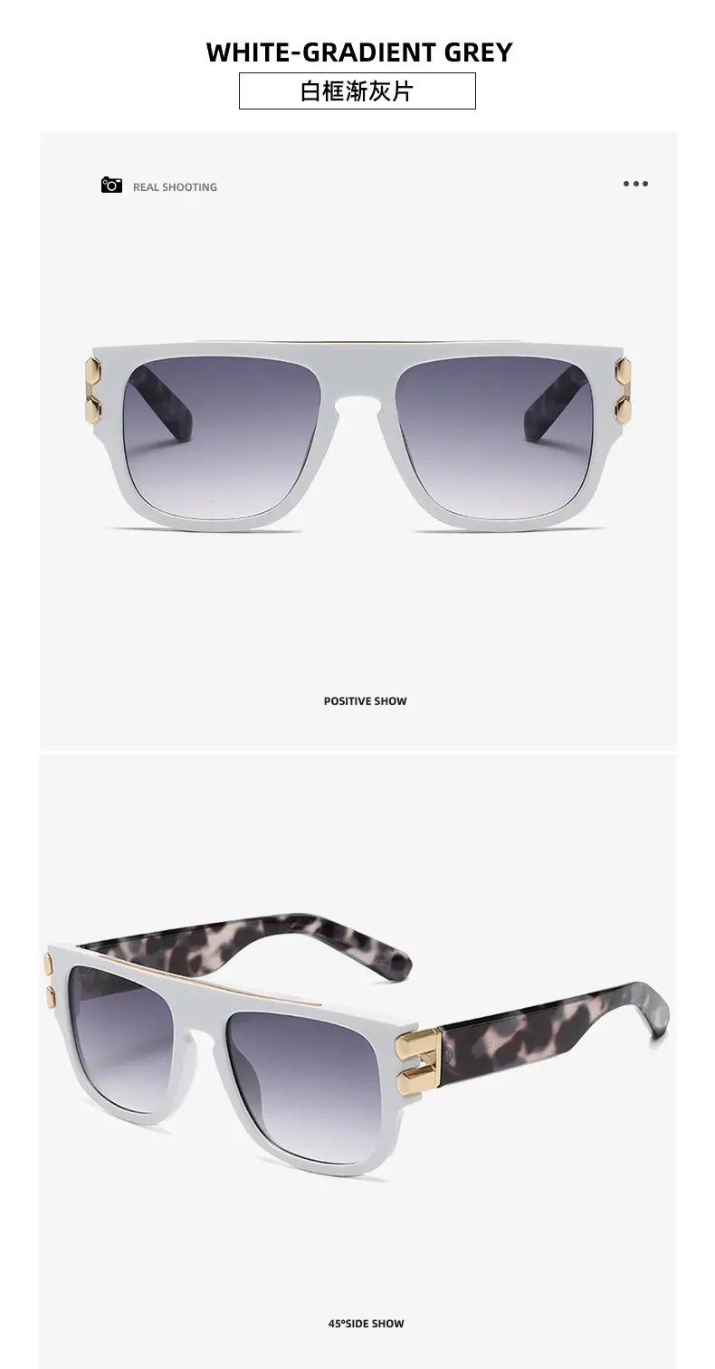 New Fashion Men's Box Sunglasses Brown Gradient — feature 15
