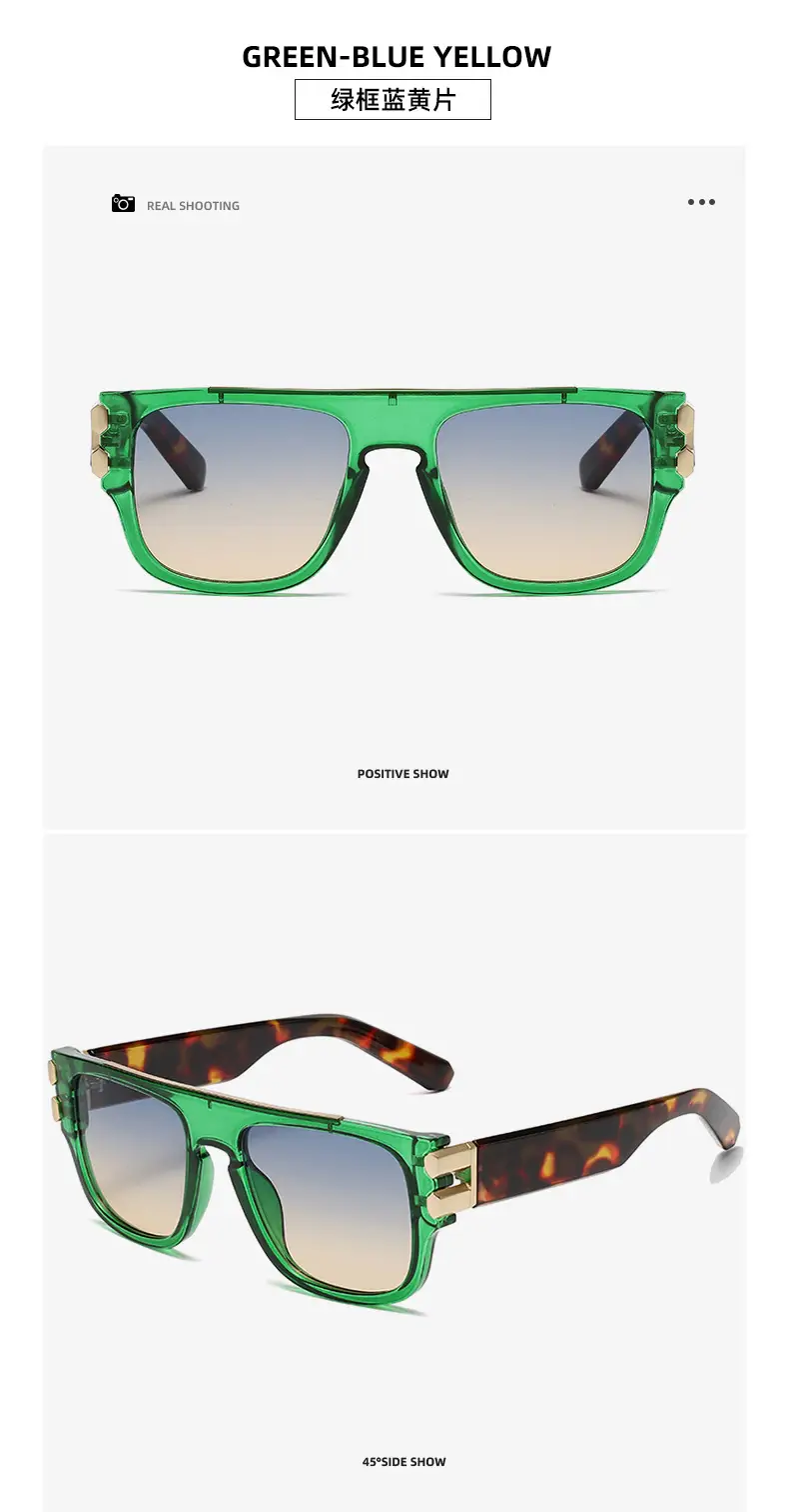 New Fashion Men's Box Sunglasses Brown Gradient — feature 17