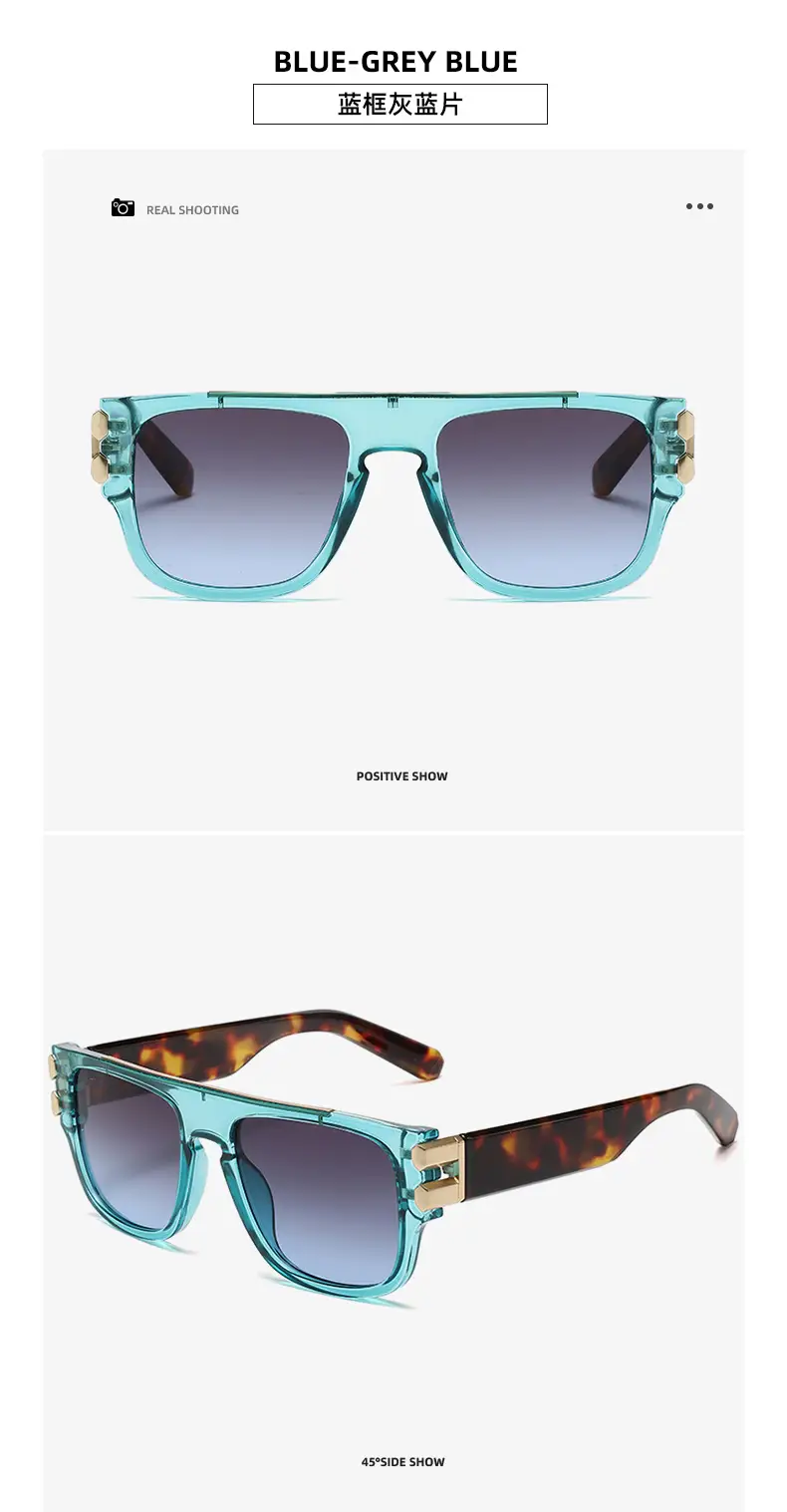 New Fashion Men's Box Sunglasses Brown Gradient — feature 19