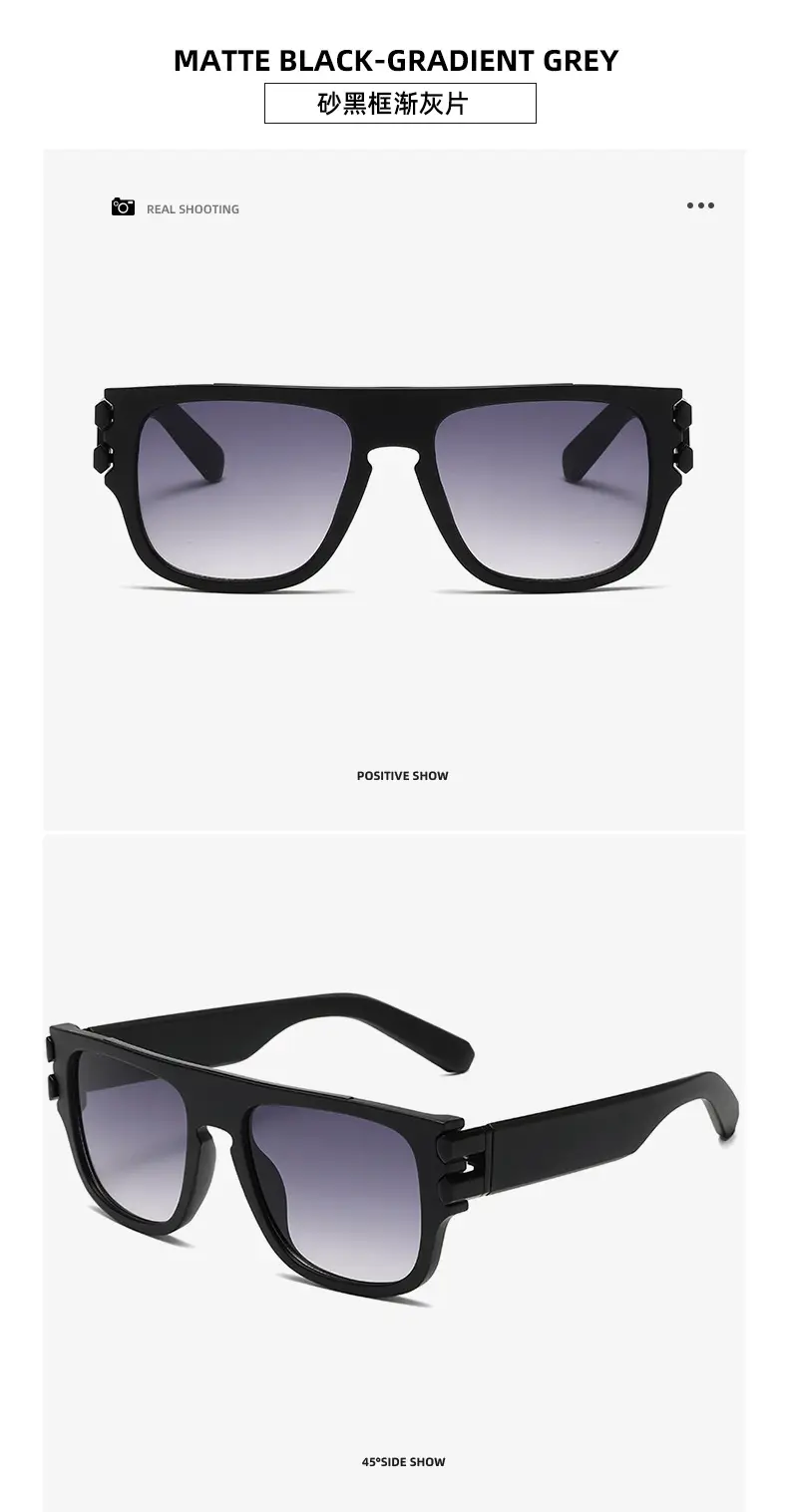 New Fashion Men's Box Sunglasses Brown Gradient — feature 20