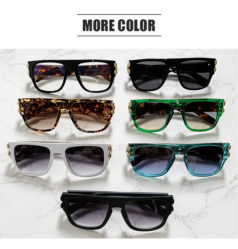 New Fashion Men's Box Sunglasses Brown Gradient — feature 21