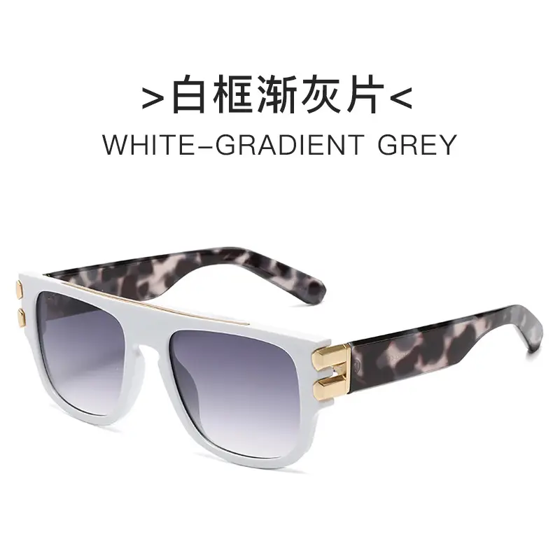 New Fashion Men's Box Sunglasses Brown Gradient - Image 2