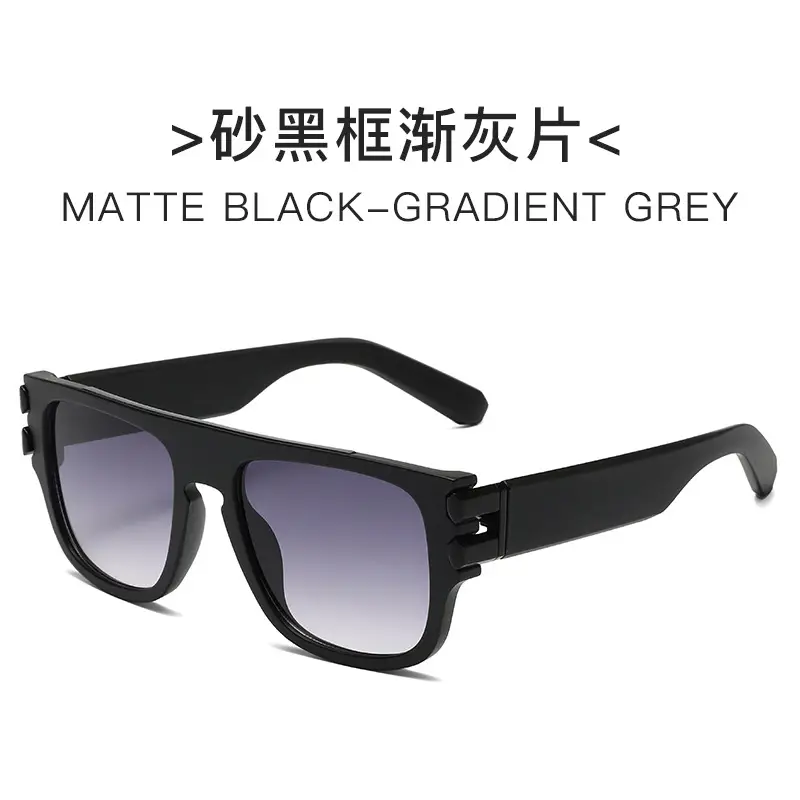 New Fashion Men's Box Sunglasses Brown Gradient - Image 7