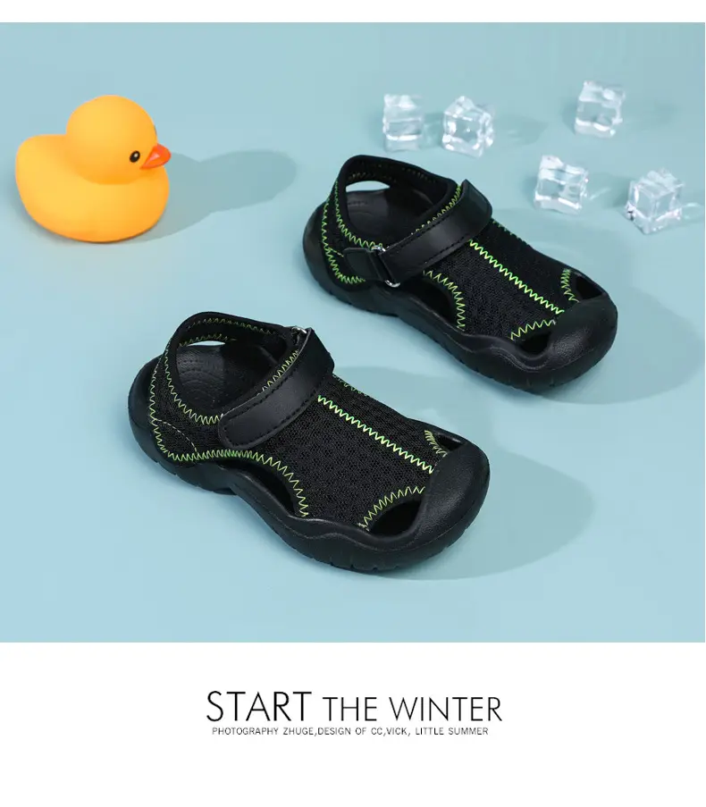Pink Kids Cross-Braceled Sandals with Thick White Sole — feature 28