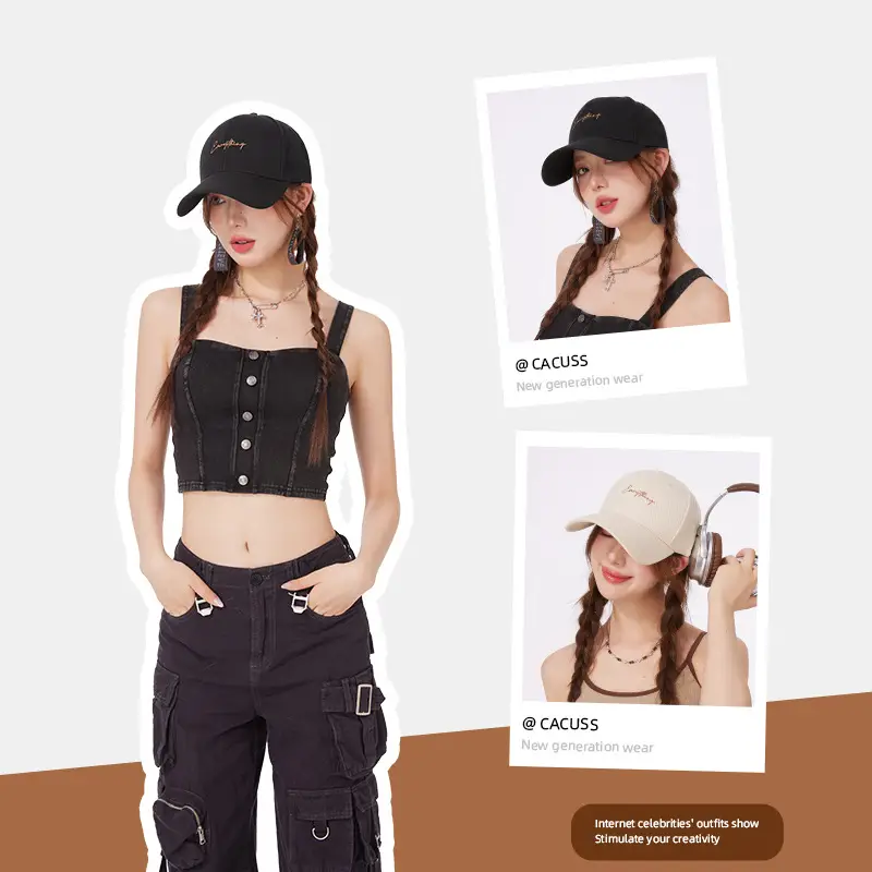 Women's Pure Cotton Beige Baseball Cap with Embroidered Logo - Image 5
