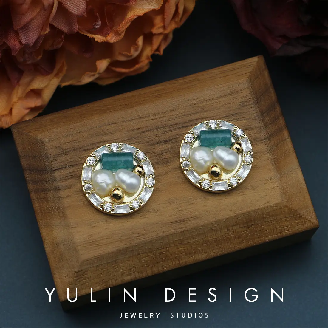 925 Silver Pearl Diamond Round Earrings for Women - Image 4