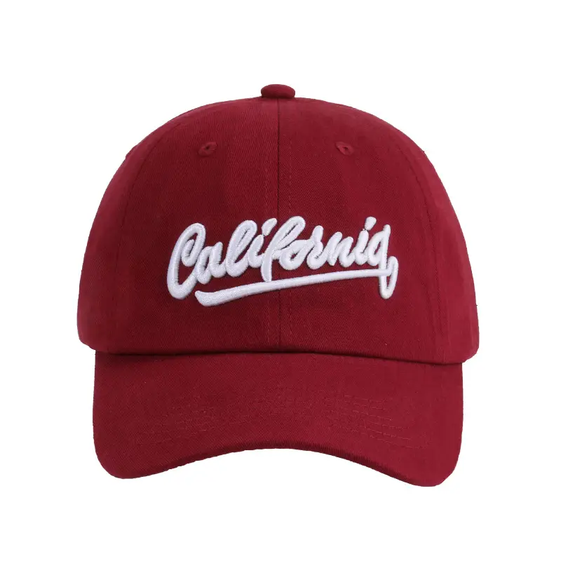 Women Baseball Cap Jujube Color Embroidered Vintage - Image 6