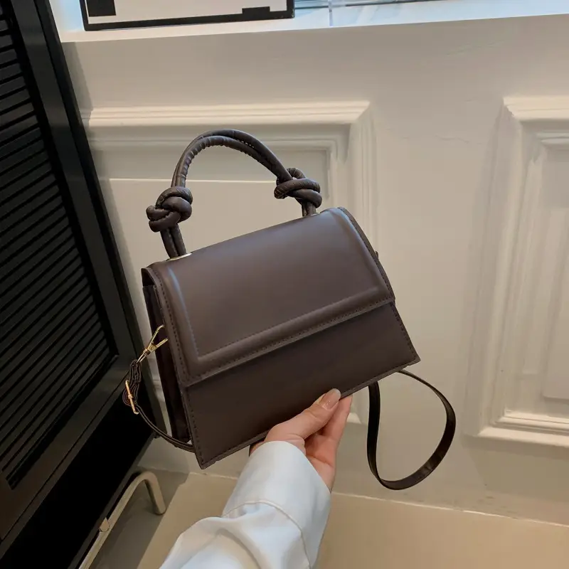 White Knotted Shoulder Crossbody Bag for Women