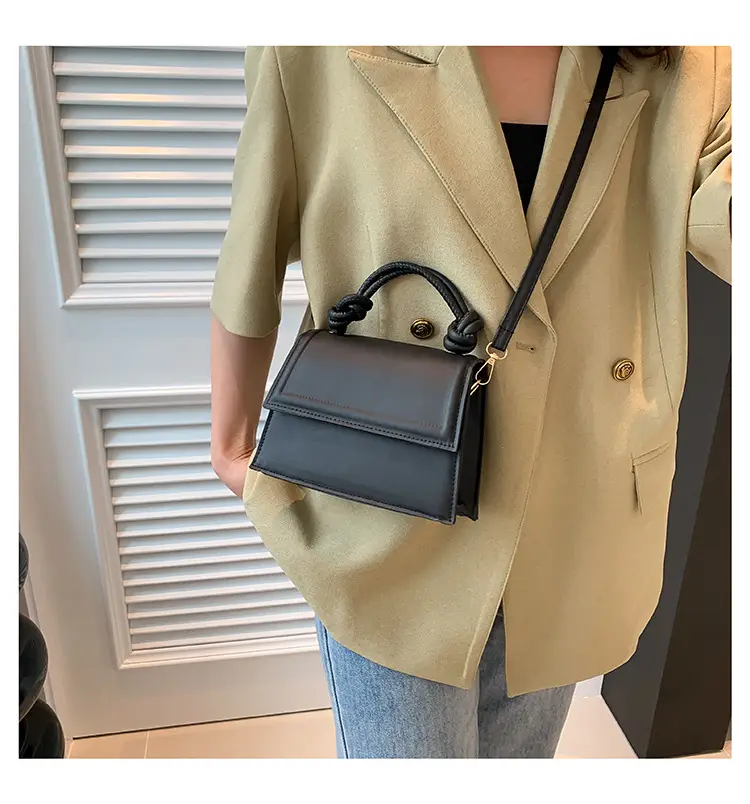 White Knotted Shoulder Crossbody Bag for Women — feature 12