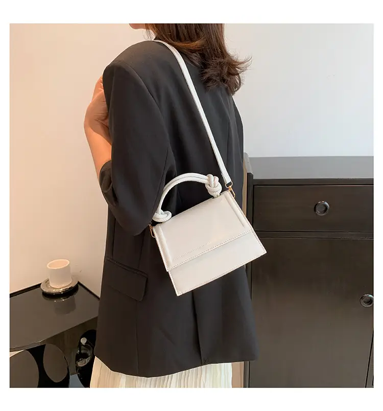 White Knotted Shoulder Crossbody Bag for Women — feature 20