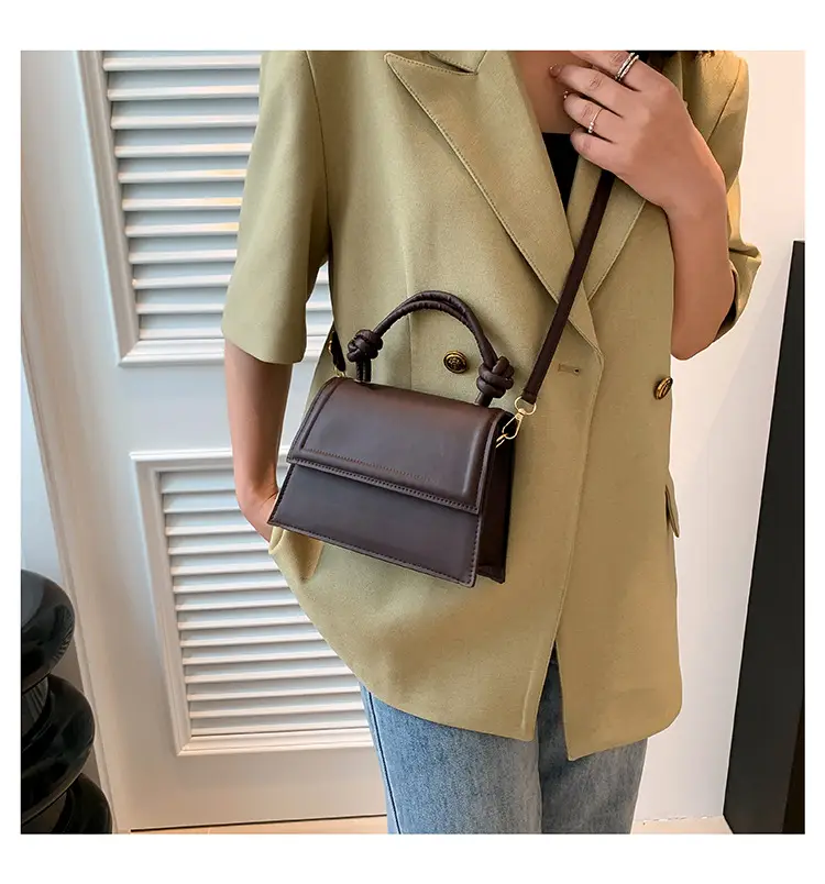 White Knotted Shoulder Crossbody Bag for Women — feature 9