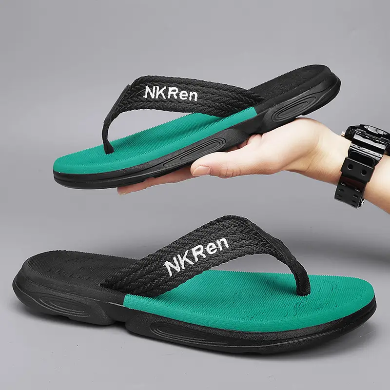 Summer Thick-soled Flip-flops Sandals Men's slippers Outer Wear Non-slip Fashion New Beach Shoes slippers - Image 3
