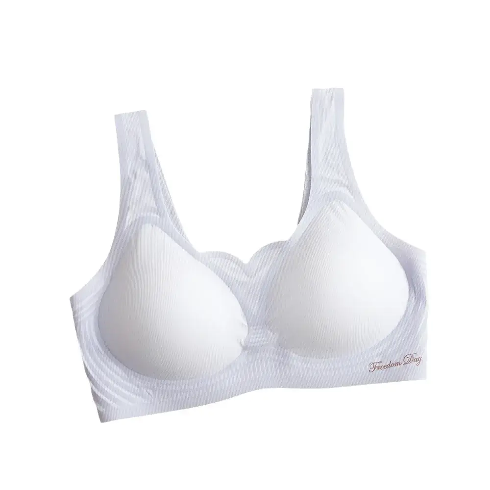 Women's White Jelly Strips Soft Supportive Vest