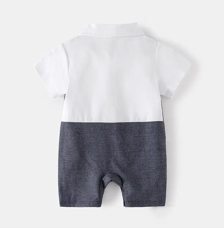 2023 New Boys Hooded Short Sleeve Climbing Suit Grey Cotton Blended — feature 8