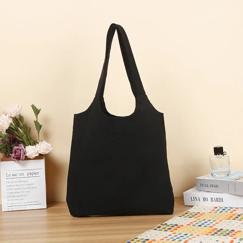 DIY Printed Canvas Bag for Students Hand Printed Logo - Image 2