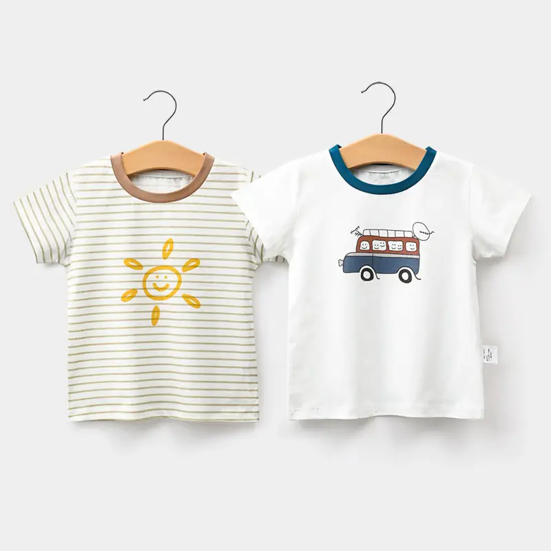 Apple Printed Cotton T-Shirt for Baby Boys Girls - Image 16
