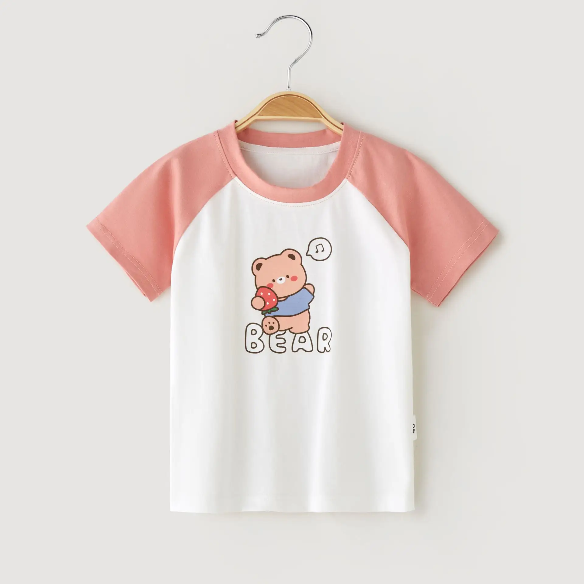 Apple Printed Cotton T-Shirt for Baby Boys Girls - Image 3