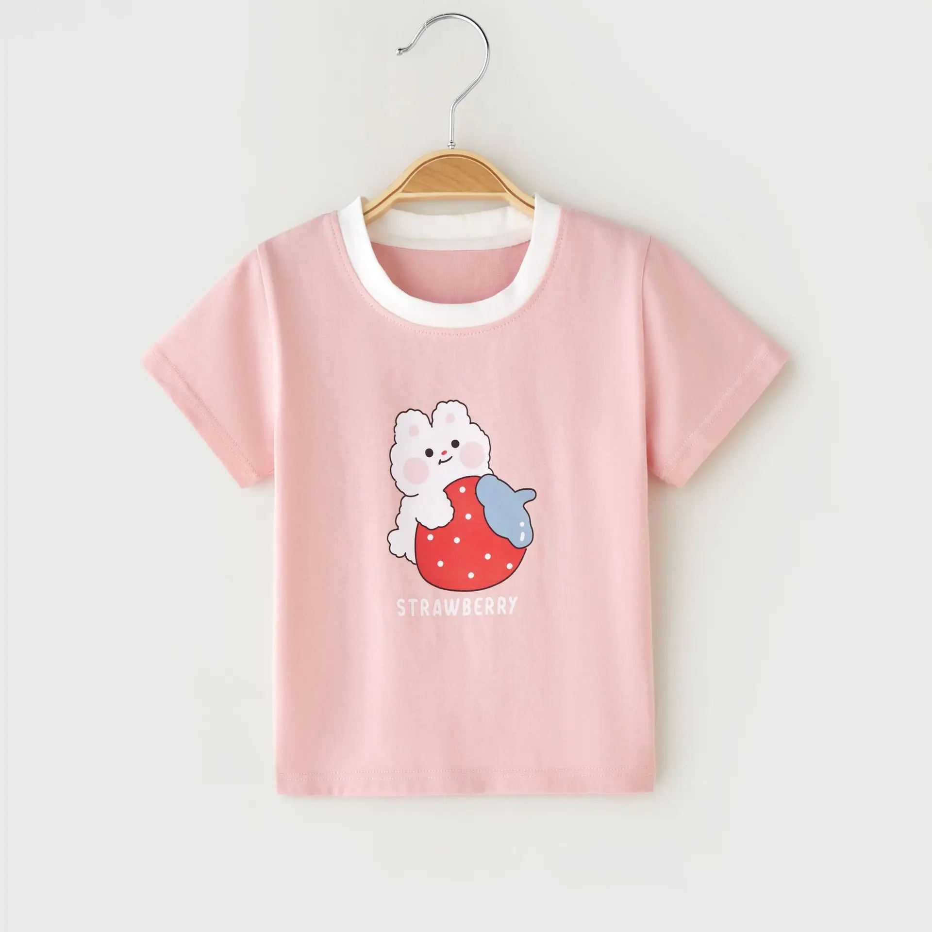 Apple Printed Cotton T-Shirt for Baby Boys Girls - Image 5