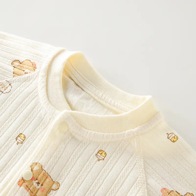 Baby Pure Cotton Spring Pajamas Cream - Image 27