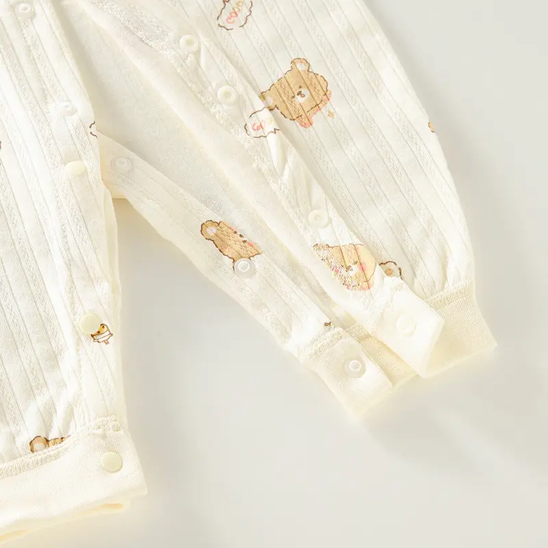 Baby Pure Cotton Spring Pajamas Cream - Image 29