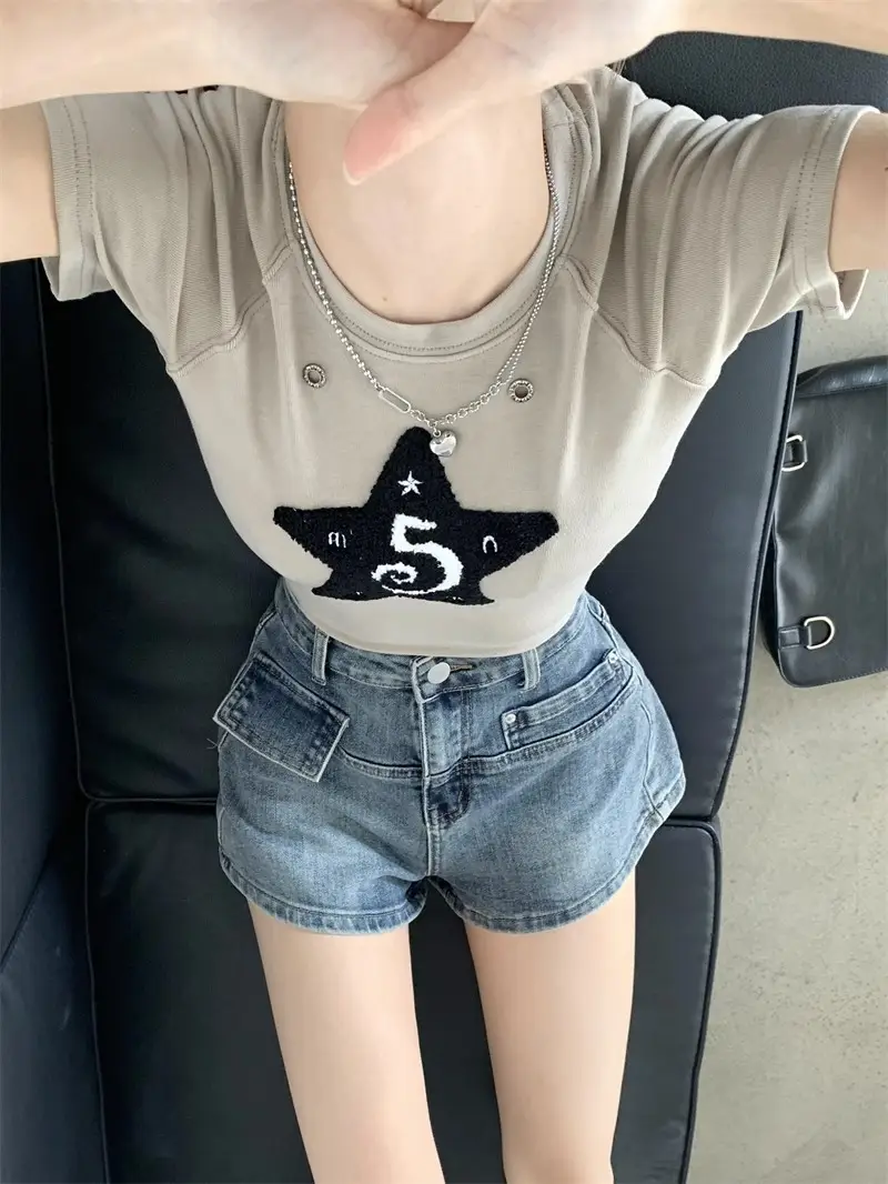2023 Summer High Waist Slim Fit Jeans Shorts Women — feature 10