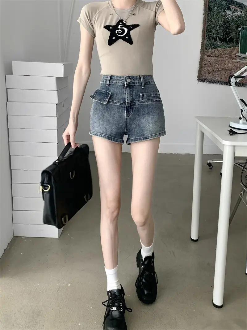 2023 Summer High Waist Slim Fit Jeans Shorts Women — feature 11
