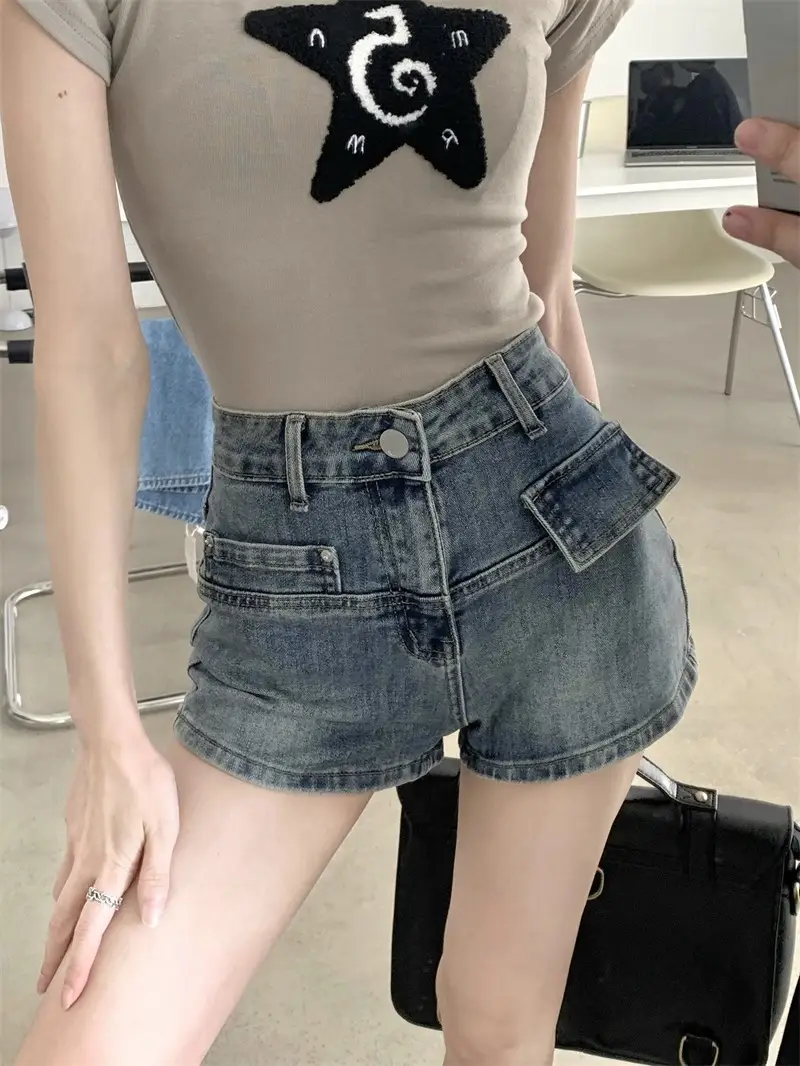 2023 Summer High Waist Slim Fit Jeans Shorts Women — feature 4