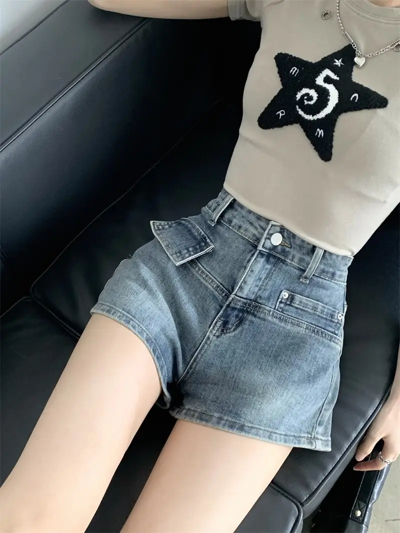 2023 Summer High Waist Slim Fit Jeans Shorts Women — feature 7