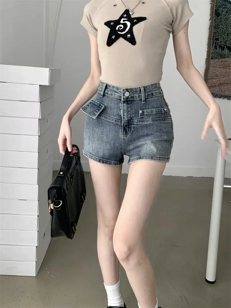 2023 Summer High Waist Slim Fit Jeans Shorts Women — feature 9