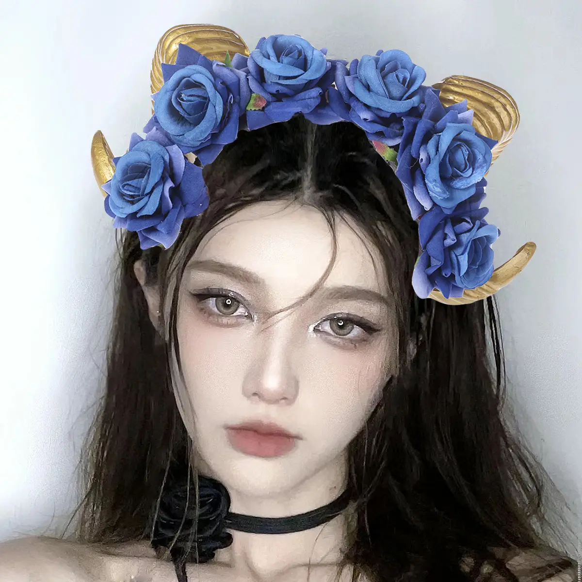 Golden Devil Horn Headband for Halloween Party Cosplay