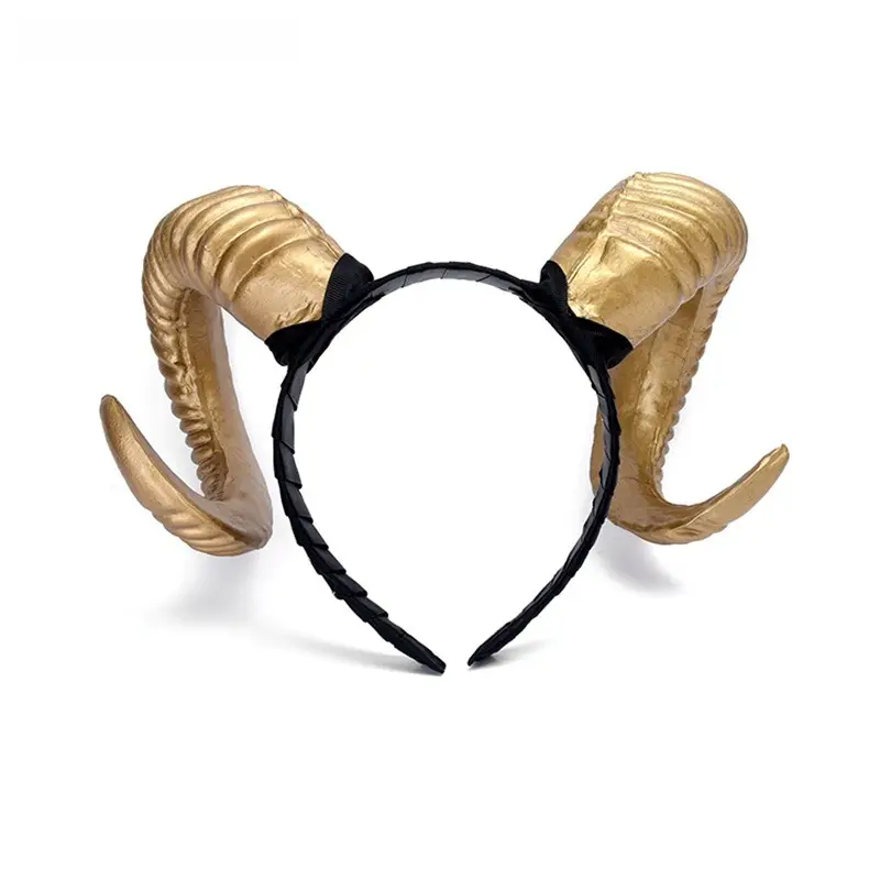 Golden Devil Horn Headband for Halloween Party Cosplay